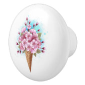 Rosa Sakura Ice Waffel Keramikknauf (Rechts)