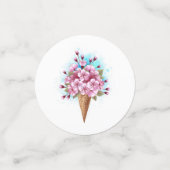 Rosa Sakura Ice Waffel Konfetti (Klein Vorderseite)