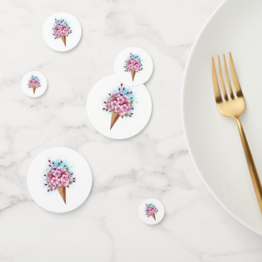 Rosa Sakura Ice Waffel Konfetti (Gruppe)