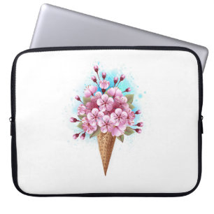 Rosa Sakura Ice Waffel Laptopschutzhülle