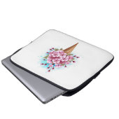 Rosa Sakura Ice Waffel Laptopschutzhülle (Vorne Knopf)