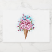 Rosa Sakura Ice Waffel Lebensmitteletikett (Einzelnes Label)