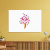 Rosa Sakura Ice Waffel Leinwanddruck (Insitu (Wohnzimmer))