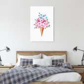 Rosa Sakura Ice Waffel Leinwanddruck (Insitu (Schlafzimmer))