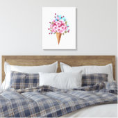 Rosa Sakura Ice Waffel Leinwanddruck (Insitu (Schlafzimmer))