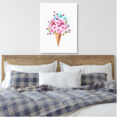Rosa Sakura Ice Waffel Leinwanddruck (Insitu (Schlafzimmer))