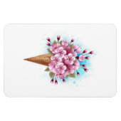 Rosa Sakura Ice Waffel Magnet (Horizontal)