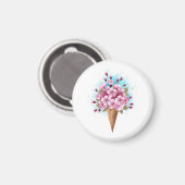 Rosa Sakura Ice Waffel Magnet (Vorderseite/Rückseite)