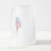 Rosa Sakura Ice Waffel Mattglas Bierglas (Vorderseite Links)