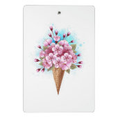 Rosa Sakura Ice Waffel Mini Klemmbrett (Rückseite)