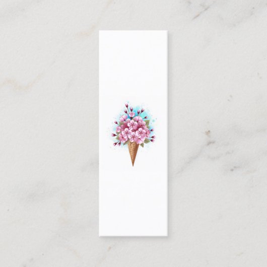 Rosa Sakura Ice Waffel Mini Visitenkarte (Vorderseite)