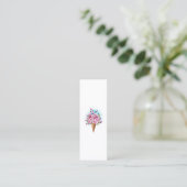 Rosa Sakura Ice Waffel Mini Visitenkarte (Stehend Vorderseite)