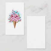 Rosa Sakura Ice Waffel Mitteilungskarte (Vorne/Hinten)