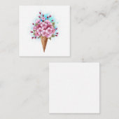 Rosa Sakura Ice Waffel Mitteilungskarte (Vorne/Hinten)