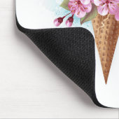Rosa Sakura Ice Waffel Mousepad (Ecke)