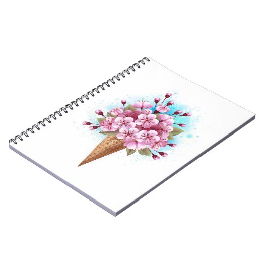 Rosa Sakura Ice Waffel Notizblock (Linke Seite)