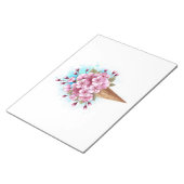Rosa Sakura Ice Waffel Notizblock (angewinkelt)
