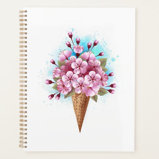 Rosa Sakura Ice Waffel Planer (Vorderseite)