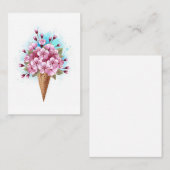 Rosa Sakura Ice Waffel Platzkarte (Vorne/Hinten)