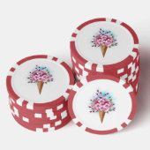 Rosa Sakura Ice Waffel Pokerchips (Stapel)