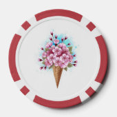 Rosa Sakura Ice Waffel Pokerchips (Rückseite)