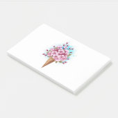 Rosa Sakura Ice Waffel Post-it Klebezettel (angewinkelt)