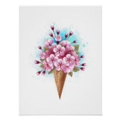 Rosa Sakura Ice Waffel Poster (Vorderseite)