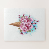 Rosa Sakura Ice Waffel Puzzle (Horizontal)