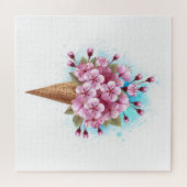 Rosa Sakura Ice Waffel Puzzle (Horizontal)