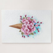 Rosa Sakura Ice Waffel Puzzle (Horizontal)