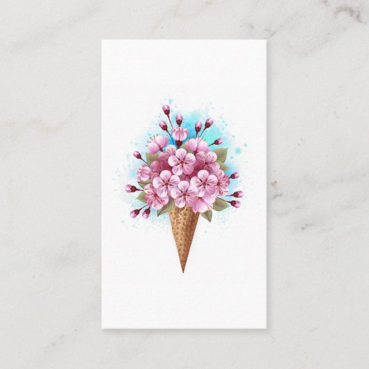 Rosa Sakura Ice Waffel Rabattkarte (Vorderseite)
