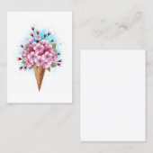 Rosa Sakura Ice Waffel Rabattkarte (Vorne/Hinten)