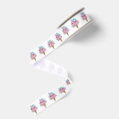 Rosa Sakura Ice Waffel Ripsband (Rückseite)