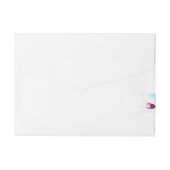 Rosa Sakura Ice Waffel Rundum-Adressaufkleber (Rückseite)