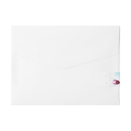 Rosa Sakura Ice Waffel Rundum-Adressaufkleber (Rückseite)