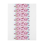 Rosa Sakura Ice Waffel Rundum-Adressaufkleber (Bogen)