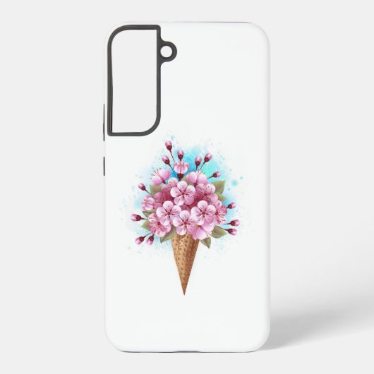 Rosa Sakura Ice Waffel Samsung Galaxy Hülle (Rückseite)