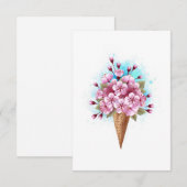 Rosa Sakura Ice Waffel Save The Date (Vorne/Hinten)