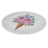 Rosa Sakura Ice Waffel Schneidebrett (Ecke)