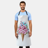 Rosa Sakura Ice Waffel Schürze (Getragen)