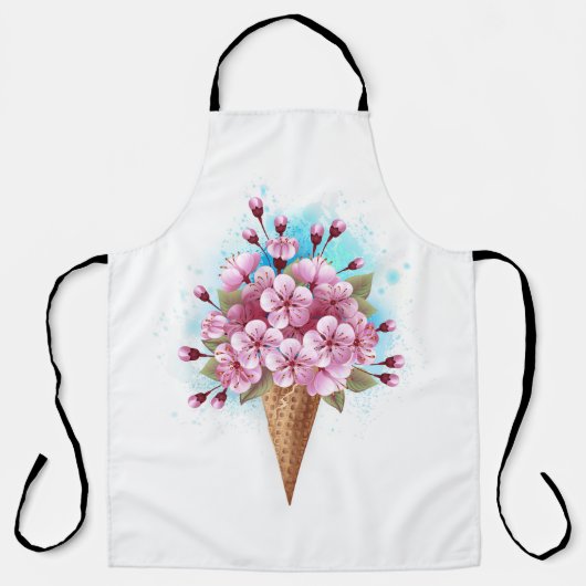 Rosa Sakura Ice Waffel Schürze (Vorderseite)