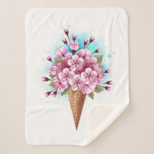 Rosa Sakura Ice Waffel Sherpadecke