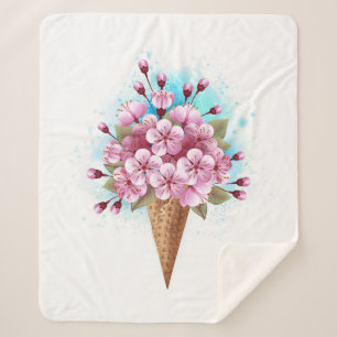 Rosa Sakura Ice Waffel Sherpadecke