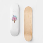 Rosa Sakura Ice Waffel Skateboard (Vorderseite)