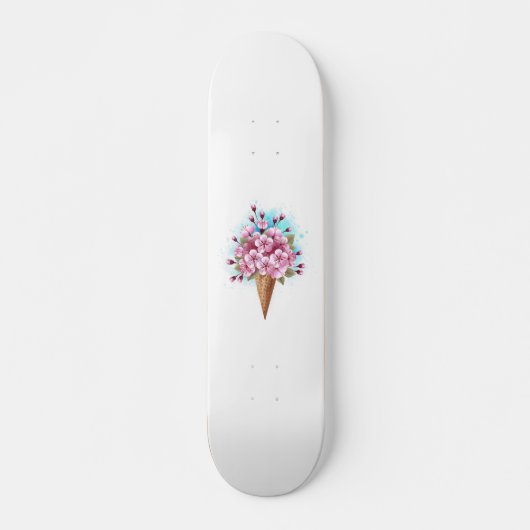 Rosa Sakura Ice Waffel Skateboard (Vorne)