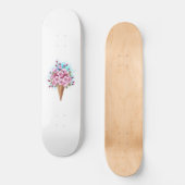 Rosa Sakura Ice Waffel Skateboard (Vorderseite)