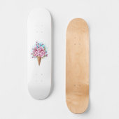 Rosa Sakura Ice Waffel Skateboard (Vorderseite)