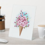 Rosa Sakura Ice Waffel Sockelschild (In SItu)