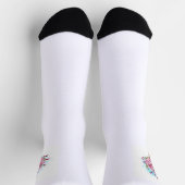 Rosa Sakura Ice Waffel Socken (Oben)