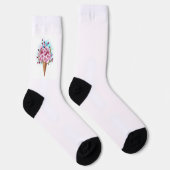 Rosa Sakura Ice Waffel Socken (Rechts)